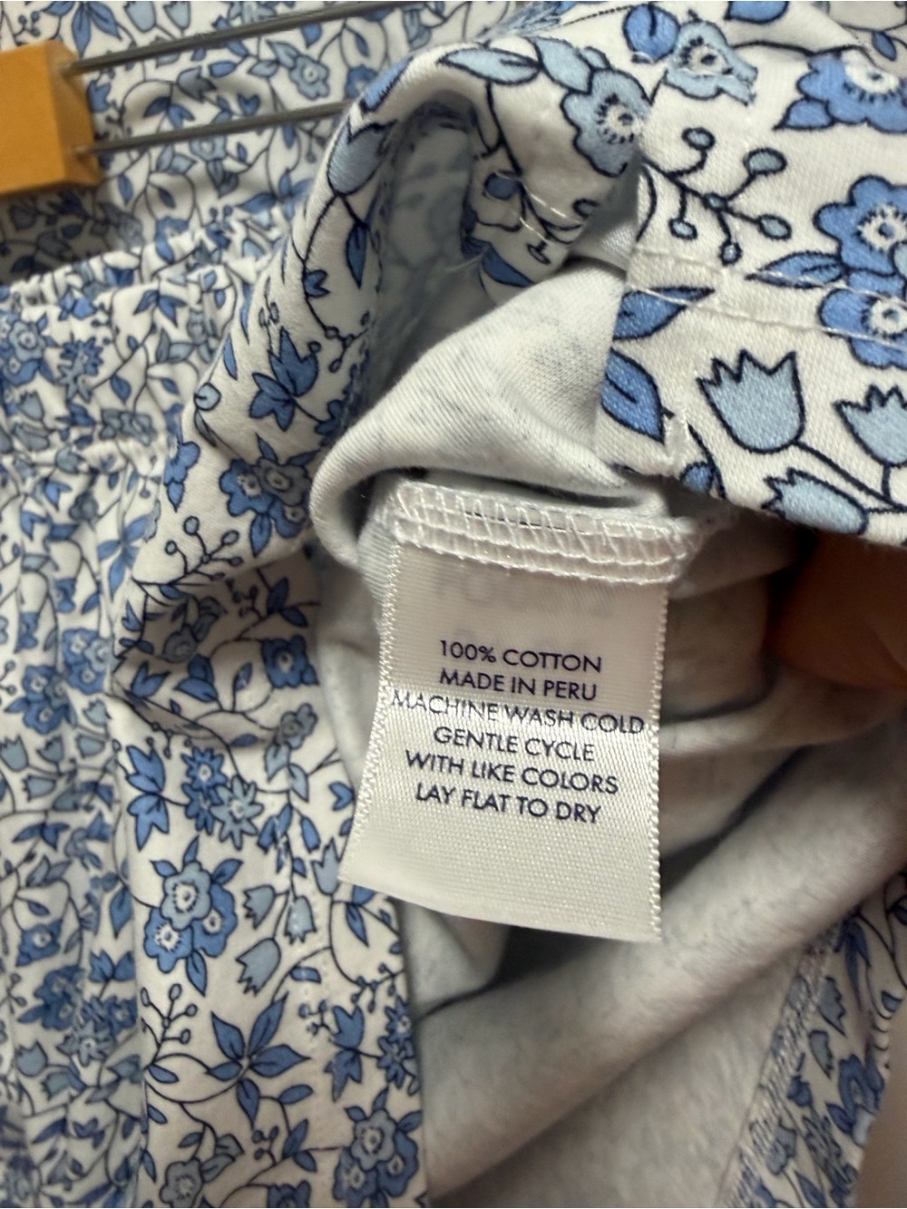 LAKE Pima Crew Shorts Set in Delft Blue Garden Floral Women’s Size XXL - Picture 6 of 12